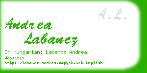 andrea labancz business card